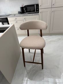 Scandi Minimalist Dining Chair Beige 1 Piece