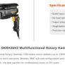 Multifunctional Rotary Hammer with BMC&6pcs Accessories Electric Demolition Hammer Impact Drill Image 2