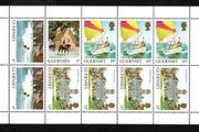 1987 Guernsey GB1 Stamp Booklet Pane (ex cover showing Lukis Observatory, St Peter Port) Mint Never Hinged (MNH)