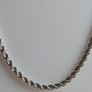Vintage 14K White Gold Twisted Rope Chain Necklace length 22" - 4,9g Image 4