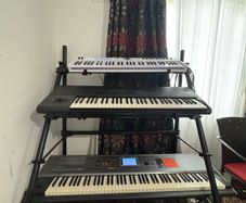 triple keyboard stand