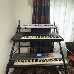 triple keyboard stand