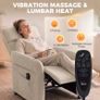Beige Recliner Armchair with Massage & Heat Image 3
