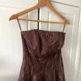 Monsoon brown bandeau tulle dress with embroidery + beading detail and matching bolero Image 3