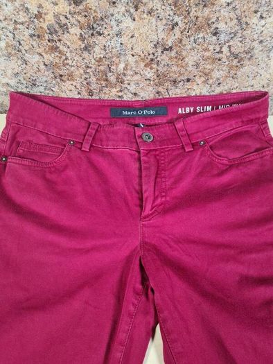 Womens MARC O POLO ALBY SLIM Mid waist jeans trousers pants red stretchy Size W 29 L 32