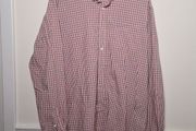 mens BARBOUR check shirt orange white Size XXL