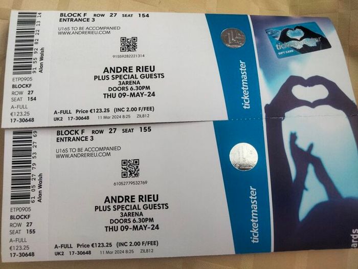 Andre Rieu Tickets For Sale in Renmore, Galway from Clarew2022