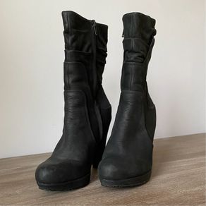 Black Leather Ankle Boots
