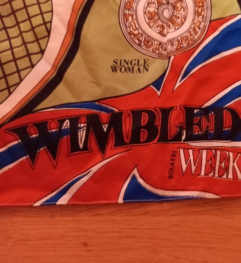 Vintage Silk Novelty Wimbledon Scarf