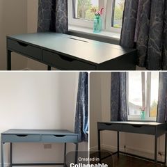 IKEA ALEX Desk & Blue Student Swivel Chair Lightly Used