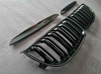 BMW 3 Series E90 E91 Pre-Lci Gloss Black Kidney Grilles Brand New