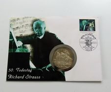 Richard Strauss - Composer 1999 stamp medal cover