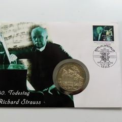 Richard Strauss - Composer 1999 stamp medal cover