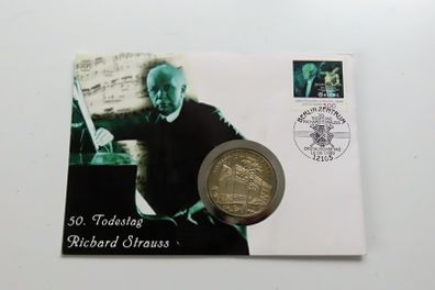 Richard Strauss - Composer 1999 stamp medal cover