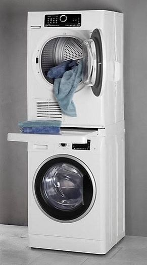 WPro Universal Stacking Kit with Shelf for Tumble Dryer on Washing Machine