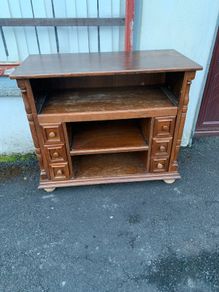 Solid and Sturdy Mid Century Dutch Furniture Sidetable -  Width 96cm, Depth 46cm, Height 82cm