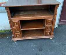 Solid and Sturdy Mid Century Dutch Furniture Sidetable -  Width 96cm, Depth 46cm, Height 82cm
