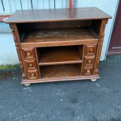 Solid and Sturdy Mid Century Dutch Furniture Sidetable -  Width 96cm, Depth 46cm, Height 82cm