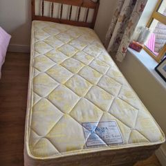 single bed and headboard