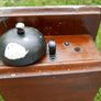 Antiques  Oak Telephone Box, Bell Set Image 6