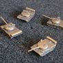 Miniature brass Soviet Russian T-55 tanks (4) aprox scale 1/350- 1/400 . Image 2