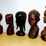 five distinct hand carved wooden busts 40 euro for all 5 Image 8