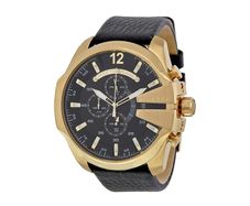 Diesel Mega Chief Mens Chronograph Watch Dz4344 Black - Warranty - Free Delivery / Collect