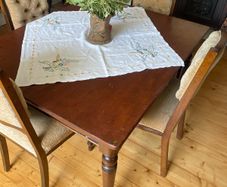 Antique Wooden Dining Table on Castors