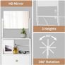 Chest of Drawers with Adjustable Mirror, 2-in-1 Dresser, White Image 4