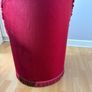 Vintage Red Velvet Button Back Boudoir Chair Image 5