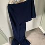 Ladies Navy Scarlett Jumpsuit - Stylish Detailing & Cut Image 2
