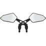 10mm Angled Universal Motorcycle Mirrors - Black Image 3