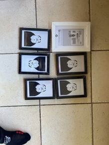 Six small picture frames