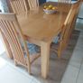 Solid Oak Dining Table + 6 Chairs Image 2