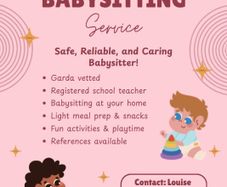 Available to Child minding / baby sit evenings