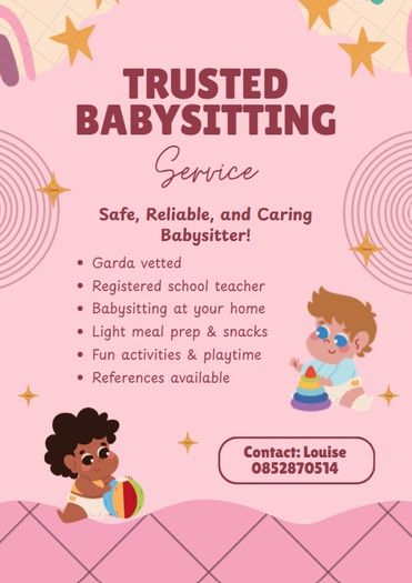 Available to Child minding / baby sit evenings