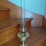 Antique French brass oil lamp works Image 2