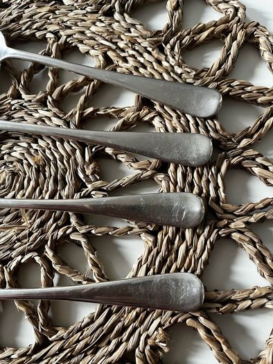 Four Antique Elkington & Co Sterling Silver Large Serving Spoons  321g