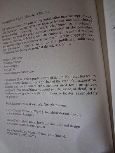 Seamus O' Rourke / Standing in Gaps / 2nd. ed., 2020