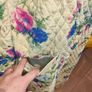 Vintage 50s 60s Yellow floral quilted housecoat Image 5