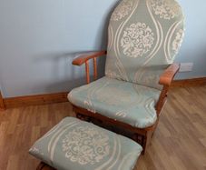 Babylo Glider Chair and Footstool - Needs Reupholstering