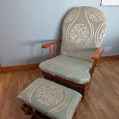 Babylo Glider Chair and Footstool - Needs Reupholstering