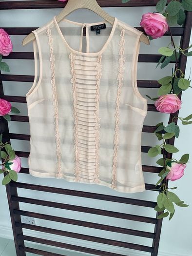 sleeveless top topshop size 12 blush shade