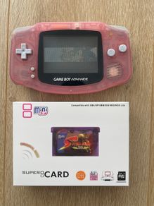 Nintendo Gameboy Advance AGB-001 Milky Pink + SD Flash Card 2GB