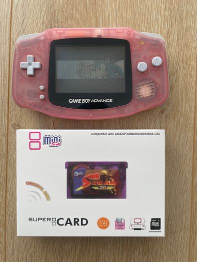 Nintendo Gameboy Advance AGB-001 Milky Pink + SD Flash Card 2GB