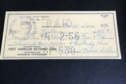 Elvis Memorabilia - Salary Cheque for appearance on the Elvis Presley Show