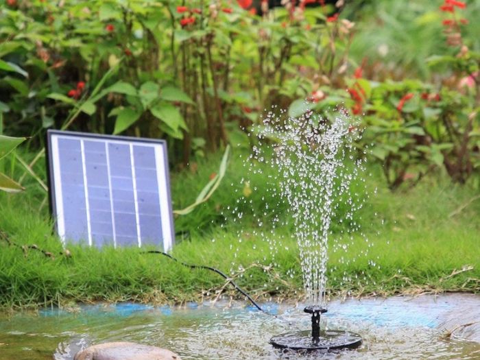 6.5W Solar Fountain, Built-in 1500 mAh Battery, Upgraded Solar Pond Pump, Water Pump, Solar Floating Fountain Pump with 6 Fountain Styles for Garden, Bird Bath, Pond and Fish Container (FREE POSTAGE)