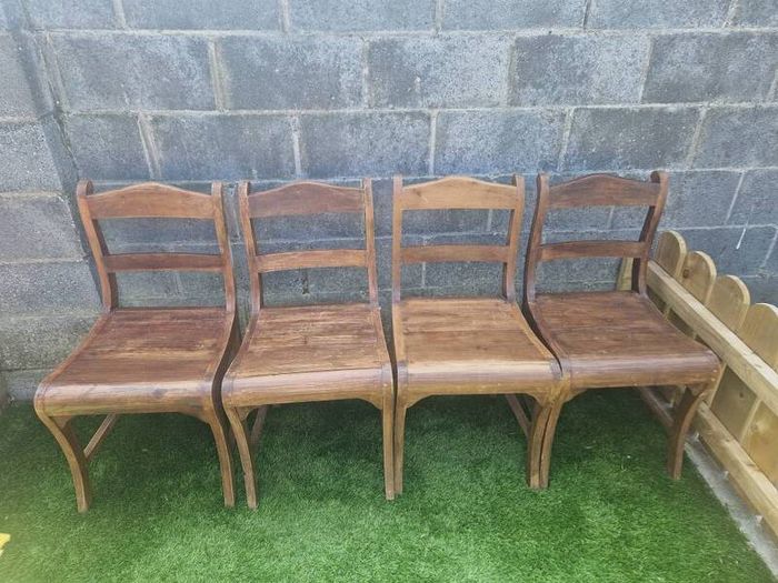 Vintage Bespoke Handcrafted Chairs x 4