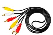 3RCA to 3RCA Audio Video Aux Cable 1.5M Male to Male Connector Gold Plated for DVD TV