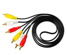 3RCA to 3RCA Audio Video Aux Cable 1.5M Male to Male Connector Gold Plated for DVD TV